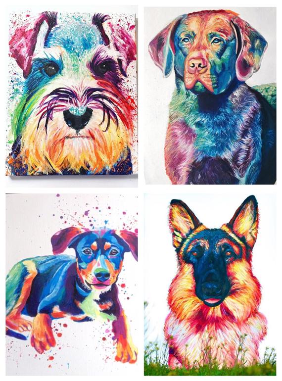 Painted Paws UK manages to connect and humanize each element to achieve the best pet portrait